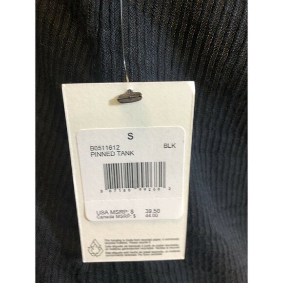 Volcom Women's Pinned Black Ribbed Tank Top A14 - Picture 5 of 8